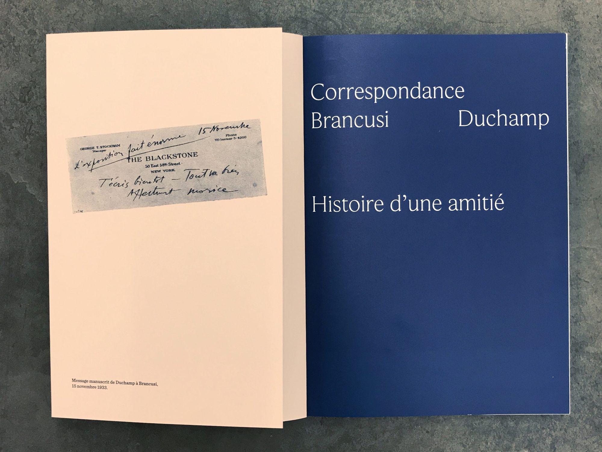 Correspondance Brancusi — Duchamp, cover and slipcase