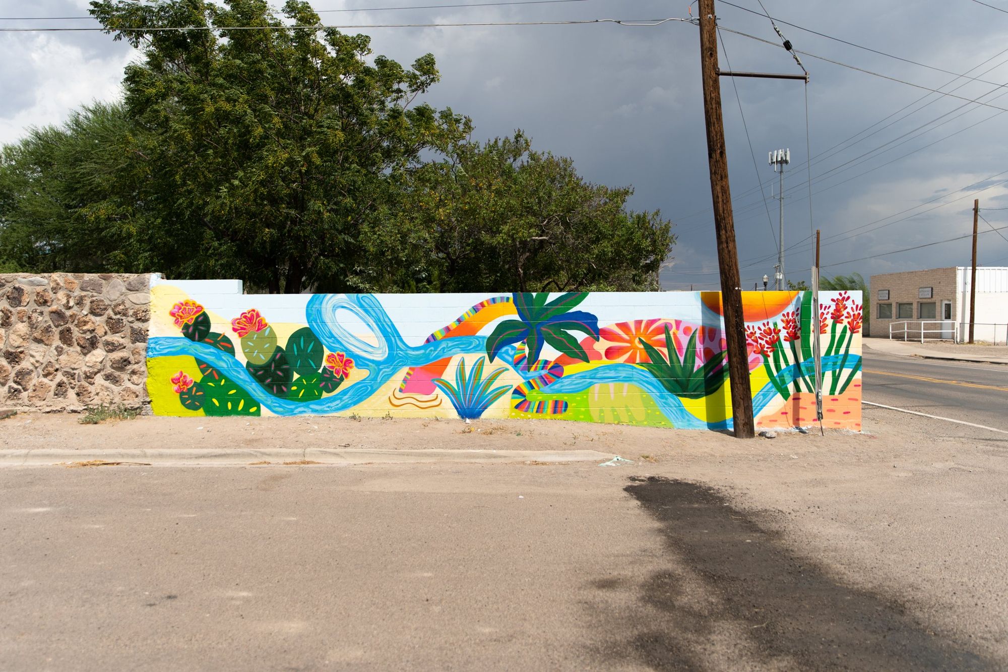 Mariell Guzman, La Junta de los Ríos, mural, Presidio