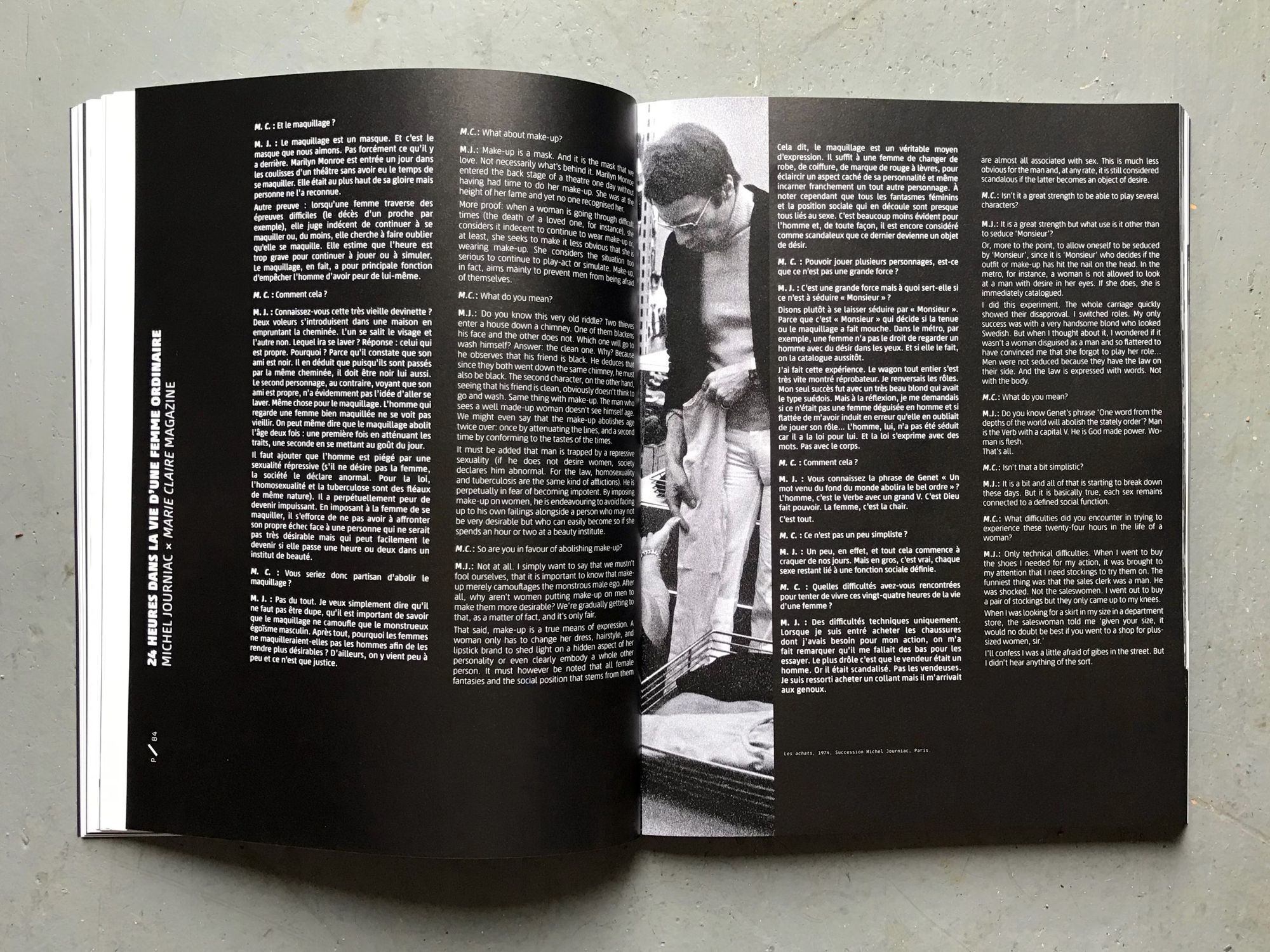 Michel Journiac — Le Corps travesti, spread